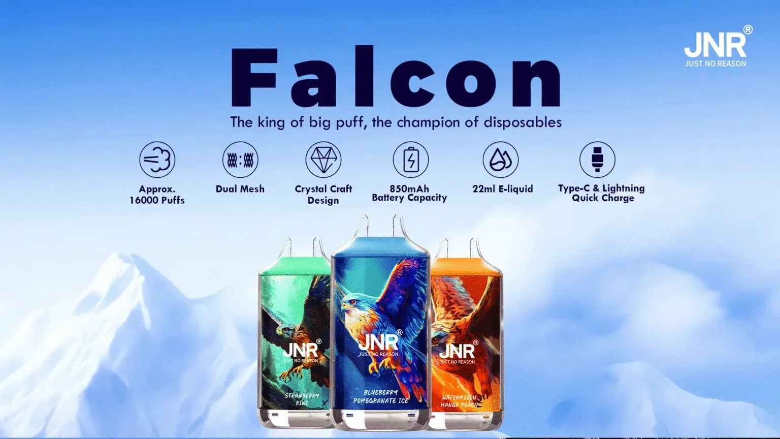 jnr falcon 16000 puff jnr falcon desechable