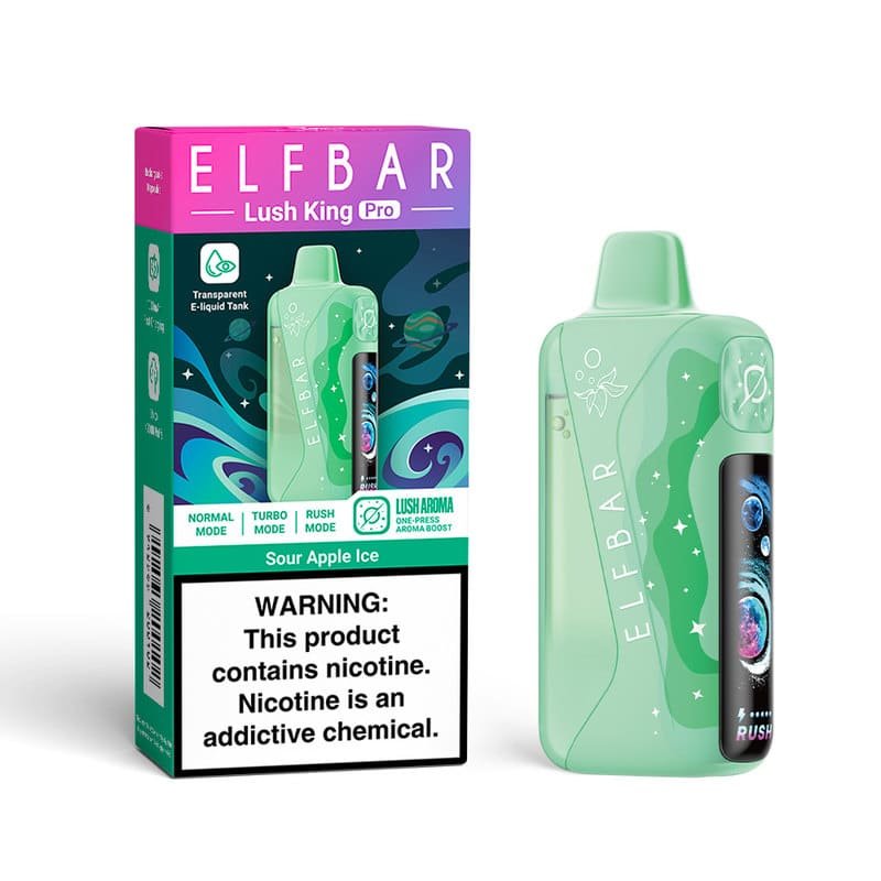 16183b43470863c9a53707dc9050b56af676e48b Sour Apple Ice ELFBAR LUSH KING PRO 40,000 PUFFS