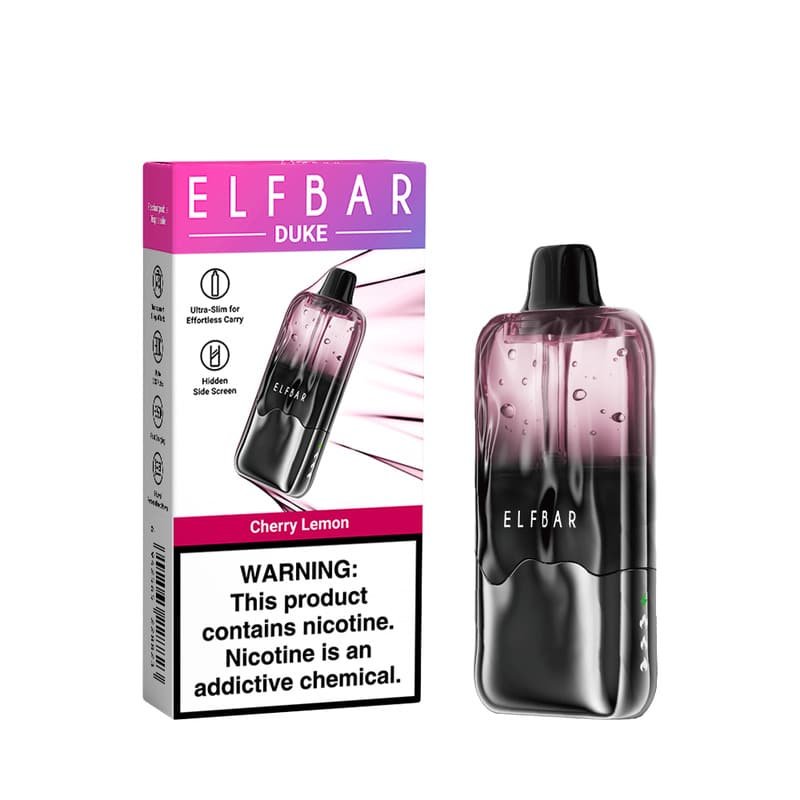 390713c28276e67637a80371483aa9acb72e20d1 Cherry Lemon ELFBAR DUKE 30000 PUFFS Something New is Coming