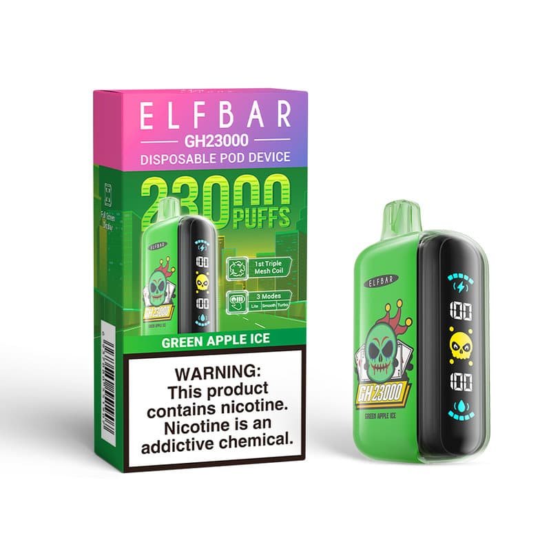 3b5161aec355578cf7f7393276bfdce5d3765cf9 Green Apple lce ELFBAR GH 23000