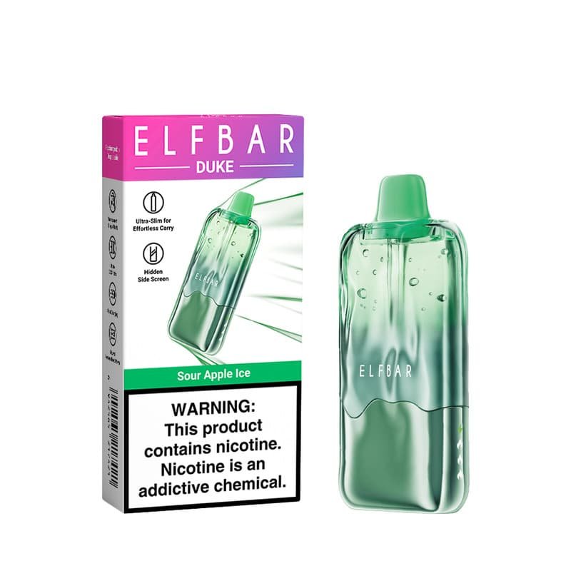 52647e3d60ed34b91e9ea6dcd3cd937275b174d8 Sour Apple Ice ELFBAR DUKE 30000 PUFFS Something New is Coming