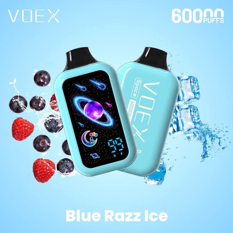 55cf80fc8219b4761bd408780ebf303852ebe21e Blue Razz Ice VOEX 60000 PUFFS