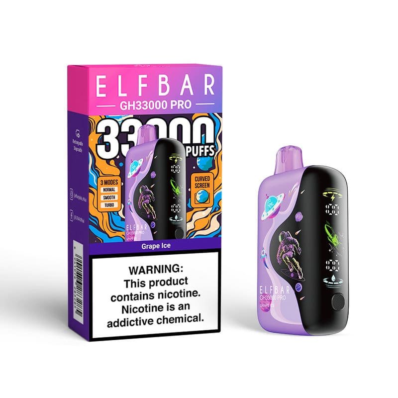 5ca944fd2a64a49b72bec77c83150152bb65cc7f Grape Ice ELFBAR GH 33000 PRO