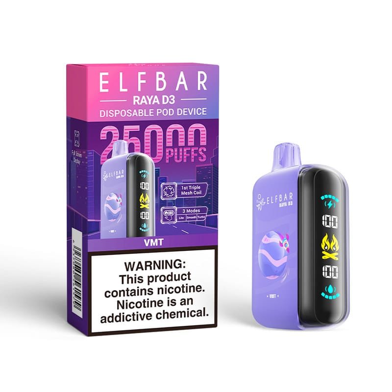 67cf15b0d7805a1ea33b8be3399552e4b9345cdc VMT ELFBAR RAYA D3 25000 PUFFS