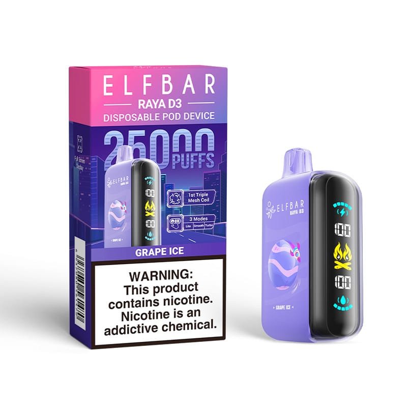 711cbde7f3fd6ad3a623894fcc4ba553268501ca Grape Ice ELFBAR RAYA D3 25000 PUFFS