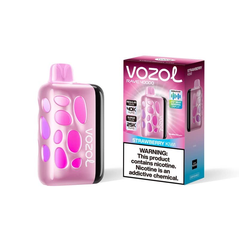 8f70898828ae0f255e4d780535670ecf4015d257 Strawberry Kiwi VOZOL RAVE 40000 PUFFS