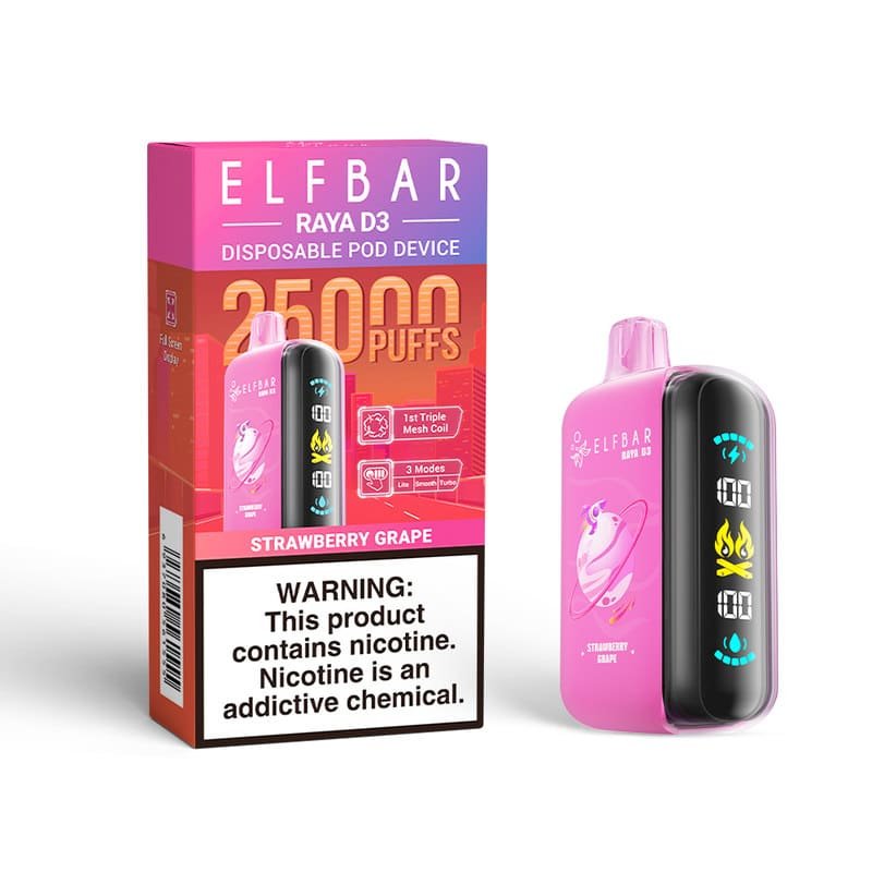 98ed6f215daabc49030a53be34363829a29af8f5 Strawberry Grape ELFBAR RAYA D3 25000 PUFFS