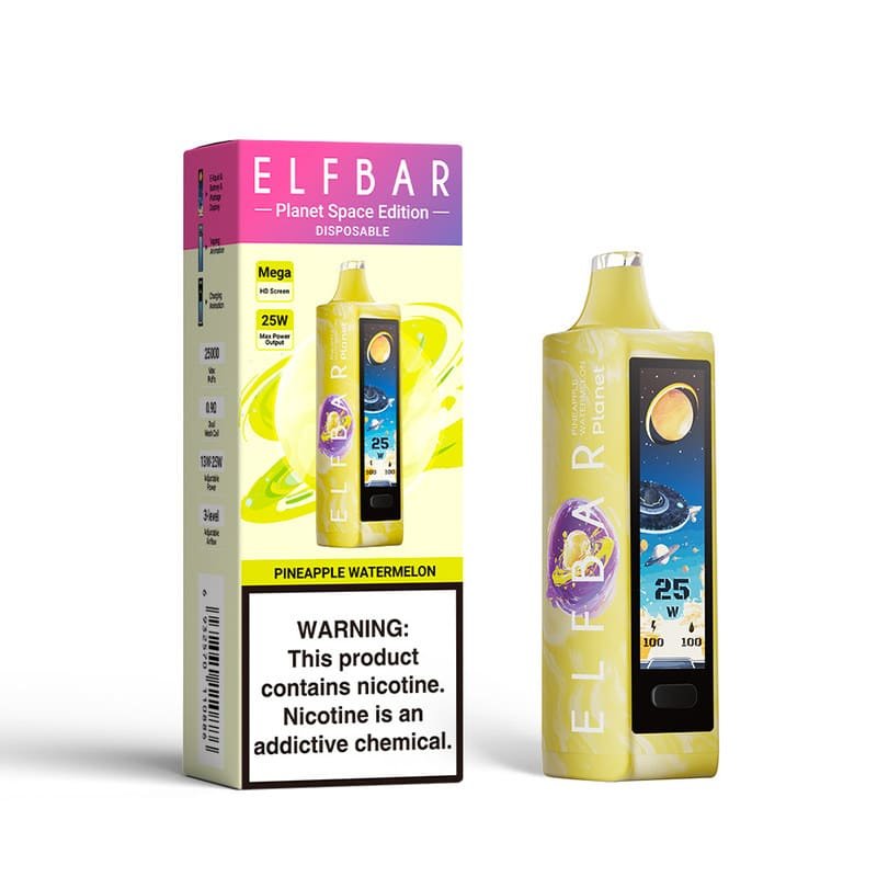 bd4fc415b647c1cf83a87a0ea03b98584215ae6d Pineapple Watermelon ELFBAR PLANET 25000 PUFFS