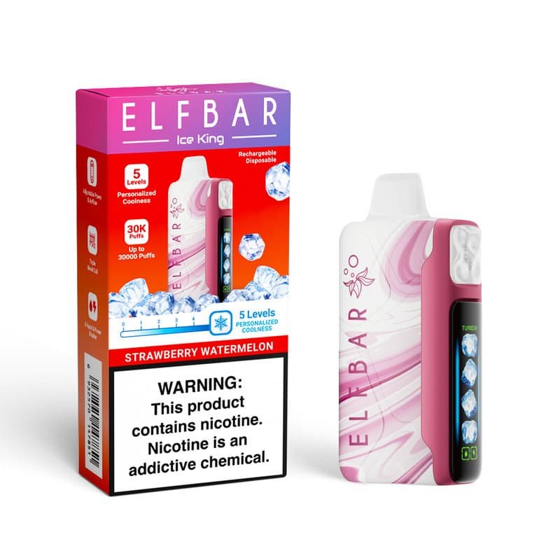 e1157804b49d734c91177b57d37449ee77b00771 Strawberry Watermelon ELFBAR ICE KING 30000 PUFFS