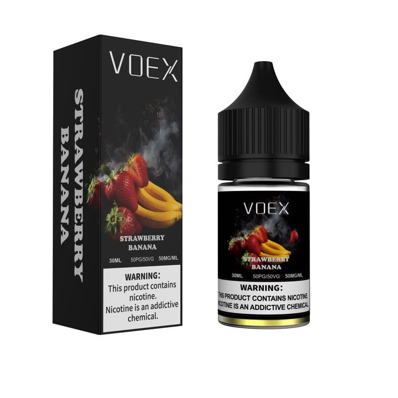 ea66c5dcb8c4c446000b357b5e9a168cbf9bf5c1 Strawberry Banana VOEX Eliquid 30ml Nic Salt 50mg Vape Juice 10 pcs/box 5% (5OMG) 30ML 10PCS
